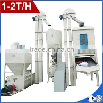 1-2T/H Small capacity poultry animal feed pellet production line