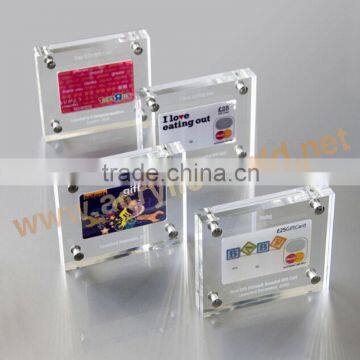 large acrylic cube photo frame clear acrylic frameless photo frame