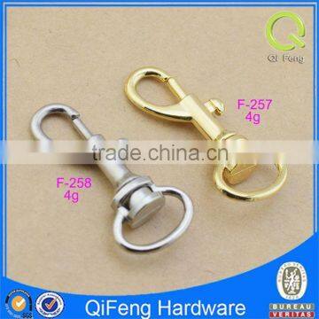 F-257-258 zinc alloy hooks for bags bag hook gold snap hook ,silver samll size bag parts