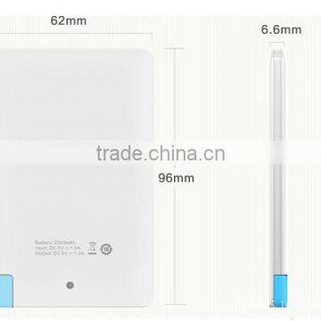 USB Charge Card Power Bank 2600mah, Credit Card Power Bank, Business Card Power Bank, Popular Power Bank Book