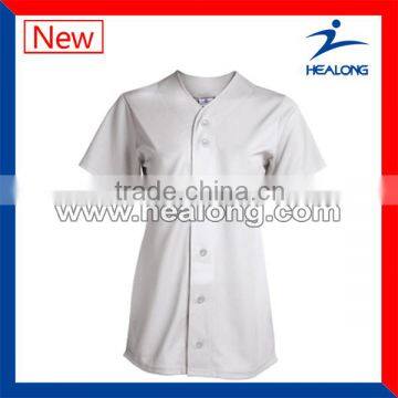 100% polyester mesh white blank softball jersey