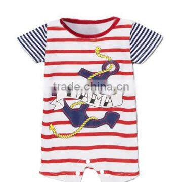 New Summer Style Baby Boys Clothes Casual Short-sleeved Navy Pirate Romper Jumpsuits Newborn Baby Clothing photo-3