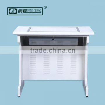 Metal Computer Desk Flip Up Rolled Steel Ergonomic Desk photo-6
