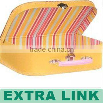 Mini Children Suitcase Kraft Paper With Handle Storage Box