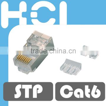 EZ RJ45 8P8C Shielded STP Gold Plated Modular Plug for Cat 6 Cable