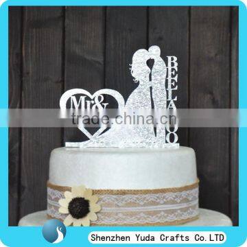 wholesale acrylic cake topper custom monogram letters cake topper