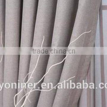 2015 hot sale linen like curtain 008 fabric and designed window fabric; made up curatin in hotel or home