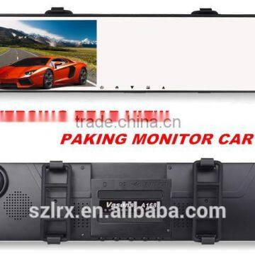 Vasens 168 Rearview Mirror Car DVR 4.3" LCD Hidden Dual Lens HD 720p Cycle Recording Car Dashboard Camera