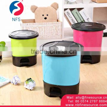 Multi-function House Fashion Creative Eco Friendly Colored Yellow Pink Plastic Trash Can