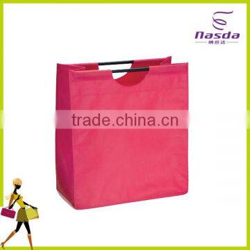 nonwoven shopping bag with wooden handle