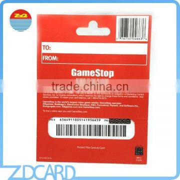 CR80 Customized Barcode PVC Card with Paper Backer