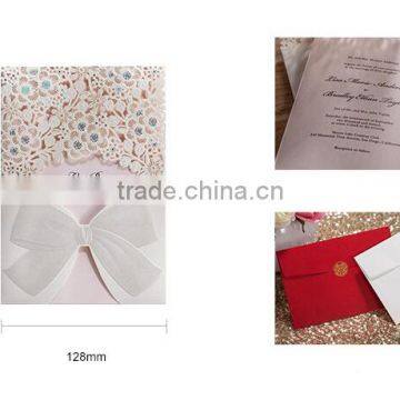 Hot Sale White Laser Cut Wedding Invitation Card photo-6