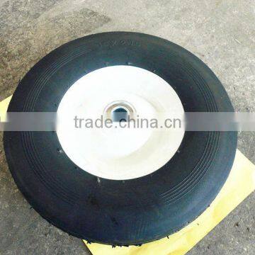 semi-pneumatic lawnmower wheel 10x2.75"