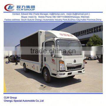 Howo 100 Hp 4*2 type P10 LED mobile advertising trailer