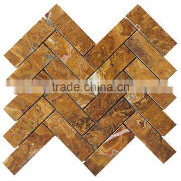 EXPORT QUALITY New Selling Attractive Style BROWN GOLDEN ONYX MOSAIC TILES COLLECTIONS