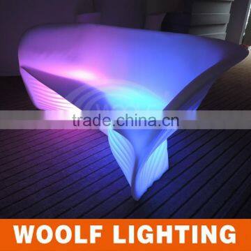 Popular Club Conch Design Luminous Coffee Table LED Sofa Set photo-4