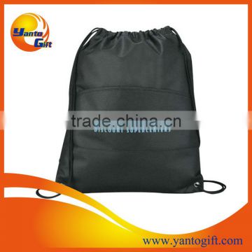 Custom printed non woven drawstring bag for school