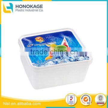 2000ML Food Grade Plastic Square Ice Cream Container,IML Ice Cream Box photo-2
