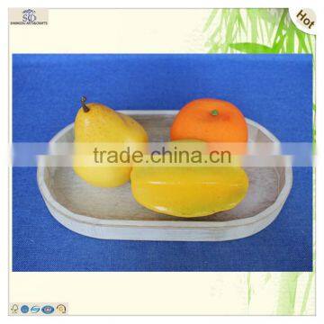 Antique Crockery Fruit Storage Set Paulownia Wooden Tray photo-6