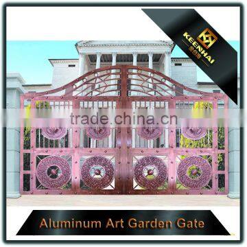 Garden Decoration Powder Coated Cast Aluminum Metal Garden Arch With Gate