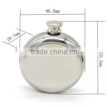 5 OZ Mirror Stainless Steel Flagon / Stainless Steel Hip Flask / Stainless Steel Wine Bottles (with Small Funnel) photo-3