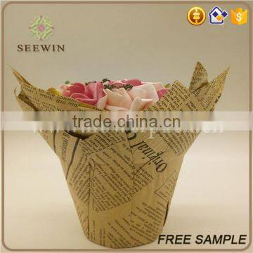 wholesale waterproof kraft paper flower pot covers