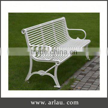 Arlau Cast Aluminum Bistro Set Furniture,Garden Metal Bench,Cheap Steel Outdoor Bench photo-2