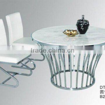 DT11 Luxury Granite Marble Top 48 Inch Round Dining Table Sets photo-2