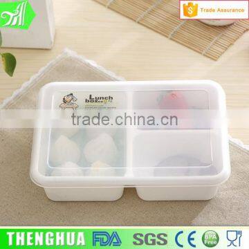 Transparent Plastic Grid Lunch Box Safe PP Food Container photo-4