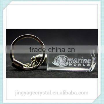 Quick Response on Inquiry Fancy Lighted Custom 3d Laser Rose Flower Crystal Glass Key Keychains Personalized photo-2