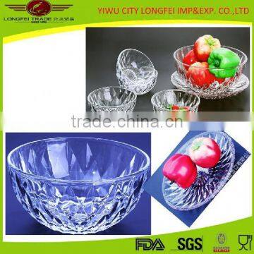 Tableware Transparent Glass Salad Bowl Set