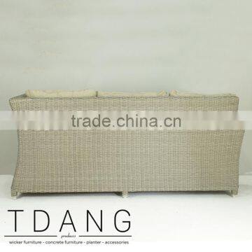 Sonoma Wicker Sofa 3 Seats Right Hand - Rattan Patio Furniture Garden Bench. photo-4