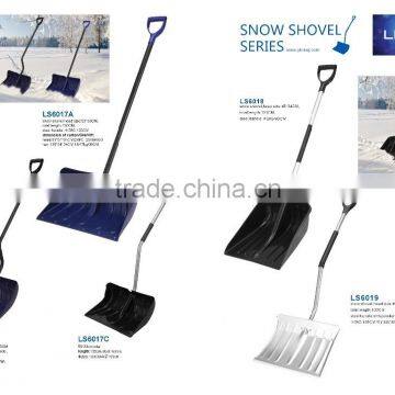 14" Plastic Snow Shovel With Long Metal Handle photo-3