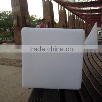 Rechargeable colorful LED PE cube