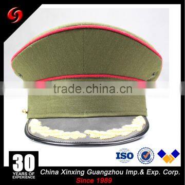 Miltary Embroidered Peaked Caps/custom Military Officers Visor Caps photo-3