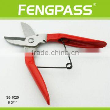 S6-1025 6-3/4" Plastic Handle and Stainless Steel Top Quality Bypass Pruning Shear Garden Scissors photo-2