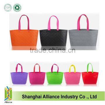 Eco friendly candy color intagliated non woven shopping tote bags