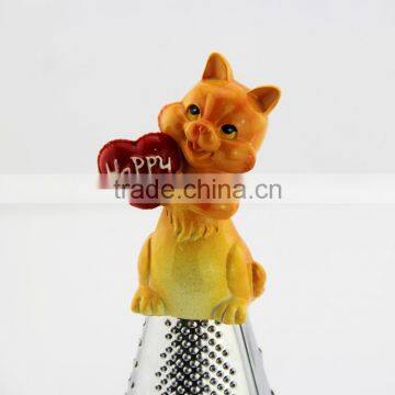 Happy Kitten 8 Inch Resin Statue Stainless Steel Kitchen Grater EU Standard photo-2