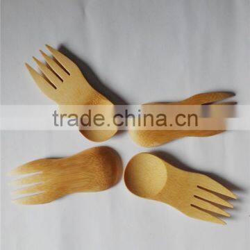 Wholesale reusable Bamboo spork/ flatware wooden customized