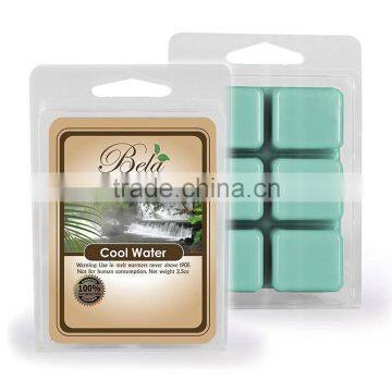 6 Grids 3.2oz Scented Cube Paraffin Wax Melts in PVC Clamshell Tart