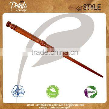 Smooth finish oily surface wooden wands & wand for king ancient wooden wand