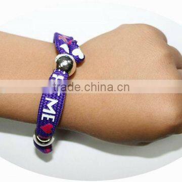 polyester knotted string bracelet