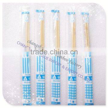 individual wrapped bamboo chopsticks with customized printing--amy@bamboohouse.com.cn