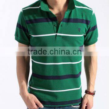 Yarn-dyed men pique polo shirt