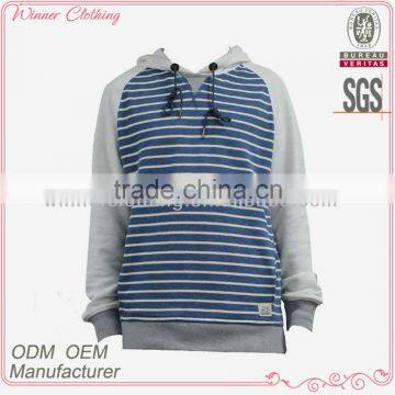 Newest fashion design classic style 100% cotton man custom hoodies, striped hoodies for men