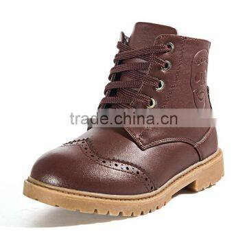 best quality high top kids leather casual shoes sample for boys fashion style, china brand children high upper casual shoes good