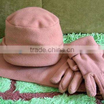 3 Piece Polar Fleece Hat Scarf & Glove Matching Set