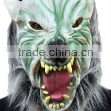 Silver Wolf With Hair Mask