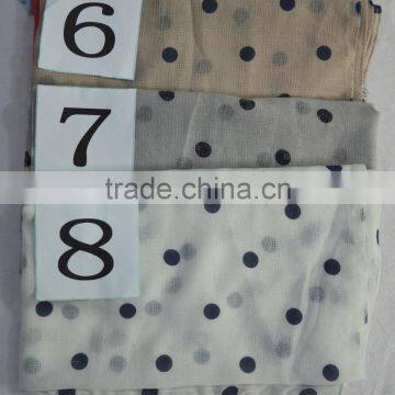 2017 Fashion Summer Spring New Popular Chiffon Viscose Rayon Print Dot Shawl Scarf photo-6