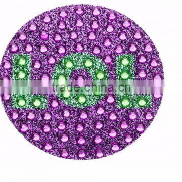 Ice Cream Rhinestone Sticker Custom Bling Design Gemstone Sticker With Glitter Self Adhesive PET Film For Hot Sale photo-5